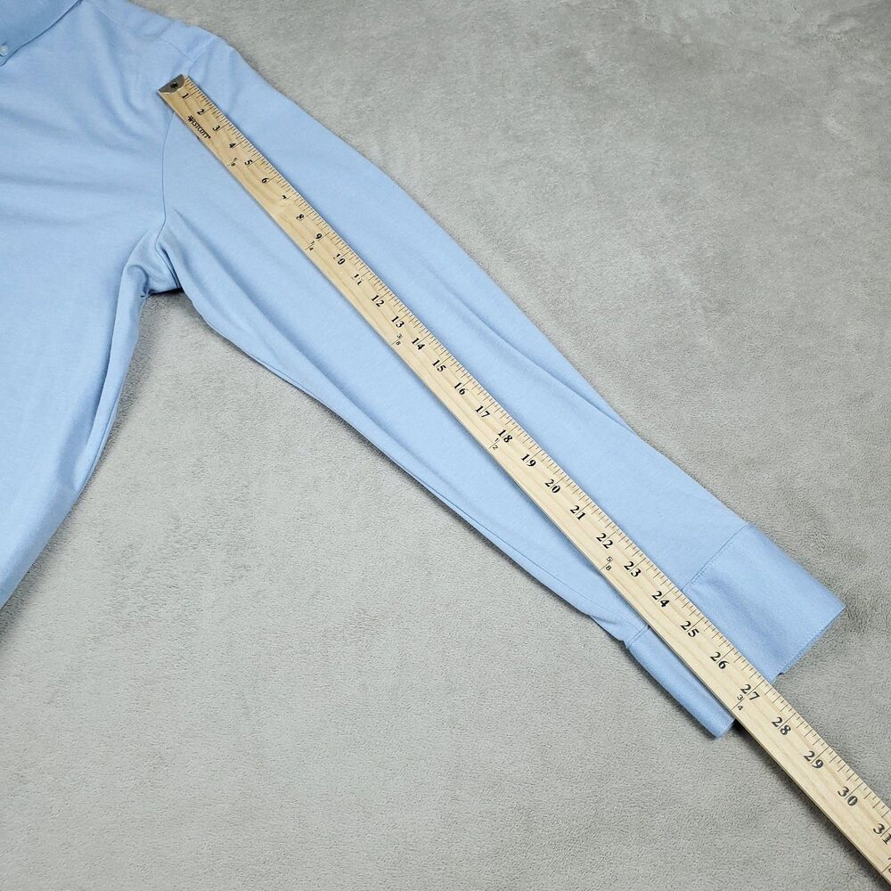 Mizzen+Main Rockefeller Shirt Mens 2XL Blue Knit Button Down Dress Trim Fit - Picture 13 of 13